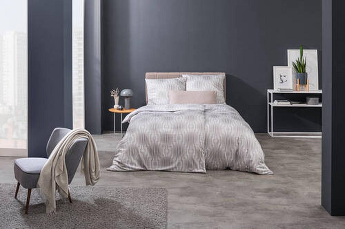 POŚCIEL LEVIAN - szary, Design, tkanina (135/200cm) - Estella