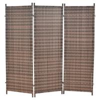 Paravent mit 3 Flügel ca. 183x183 cm Cognac - Cognac, MODERN, Metall (183/183cm) - Gardenson