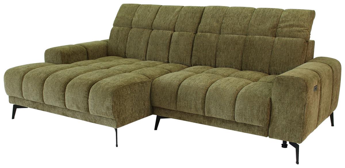 Colțar Laya - măsliniu, Modern, textil (155/250cm) - Premium Living