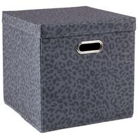 Faltbox Ethical Cashmere Schwarz - Schwarz, ROMANTIK / LANDHAUS, Karton/Textil (33/32/33cm) - Mömax