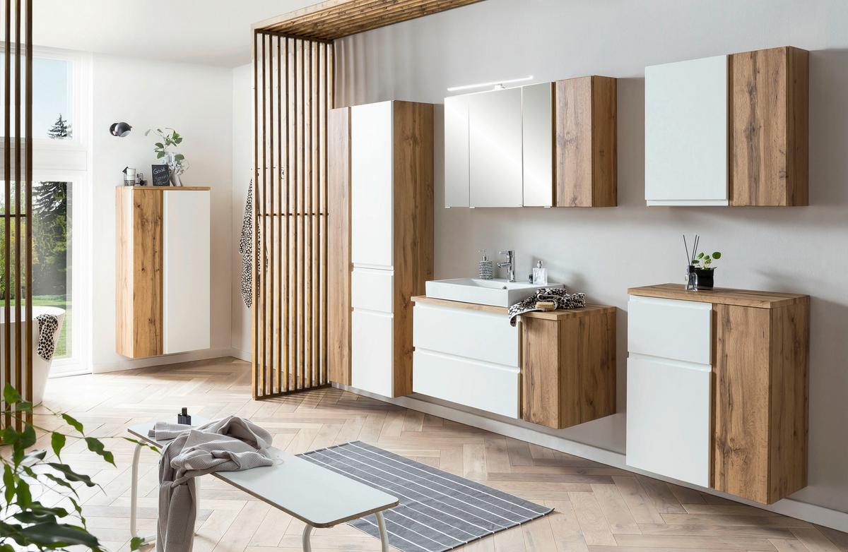 Spiegelschrank Varese ca. 105x64 cm Eiche Wotan - MODERN, Glas/Holzwerkstoff (105/64/20cm) - Held