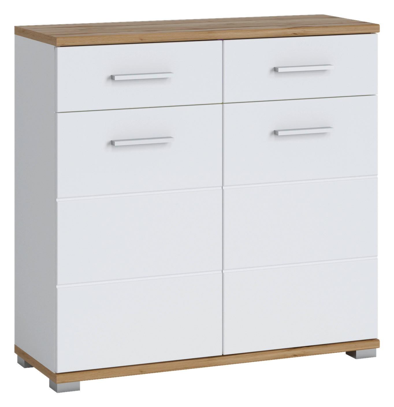 Omara Za Čevlje Hola, Bela, Barva Hrasta - hrast wotan/barve hrasta, Trend, umetna masa/leseni material (90/88/33,5cm)