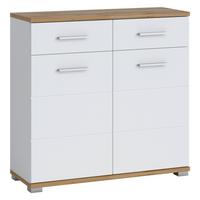 Omara Za Čevlje Hola, Bela, Barva Hrasta - hrast wotan/barve hrasta, Trend, umetna masa/leseni material (90/88/33,5cm)