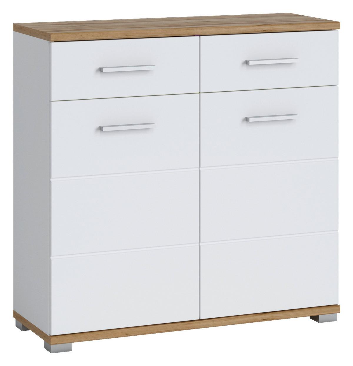 Omara Za Čevlje Hola, Bela, Barva Hrasta - hrast wotan/barve hrasta, Trend, umetna masa/leseni material (90/88/33,5cm)