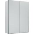 Schwebetürenschrank in Weiß - Alufarben/Weiß, KONVENTIONELL, Holzwerkstoff (150/216/68cm) - Premium Living Schwebetürenschrank in Weiß - Alufarben/Weiß, KONVENTIONELL, Holzwerkstoff (150/216/68cm) - Premium Living