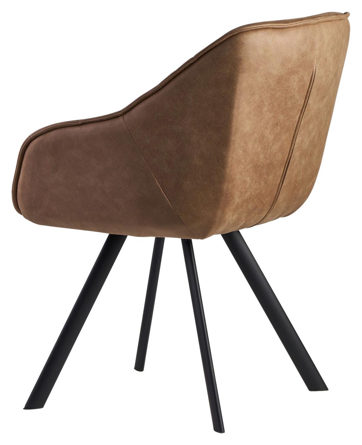 Naslanjač Wohnling - črna/bež, Moderno, kovina/tekstil (60/85/64cm) - MID.YOU