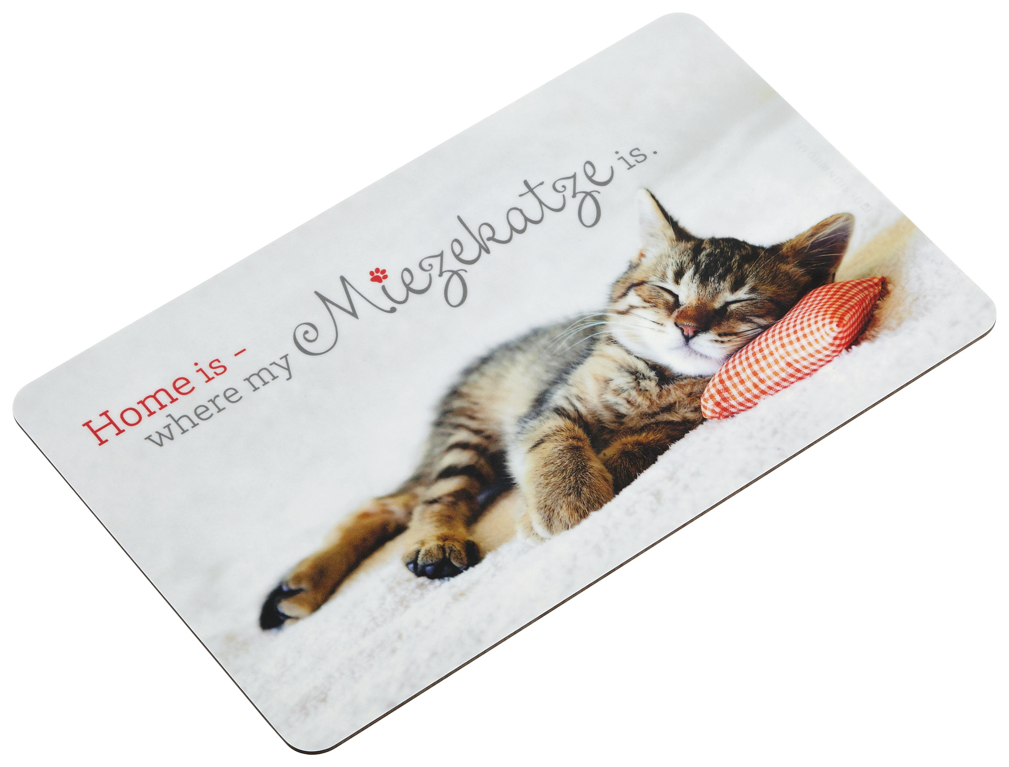 Schneidebrett Miezekatze in Weiß - Weiß, KONVENTIONELL, Kunststoff (23,5/14,3/1,5cm)