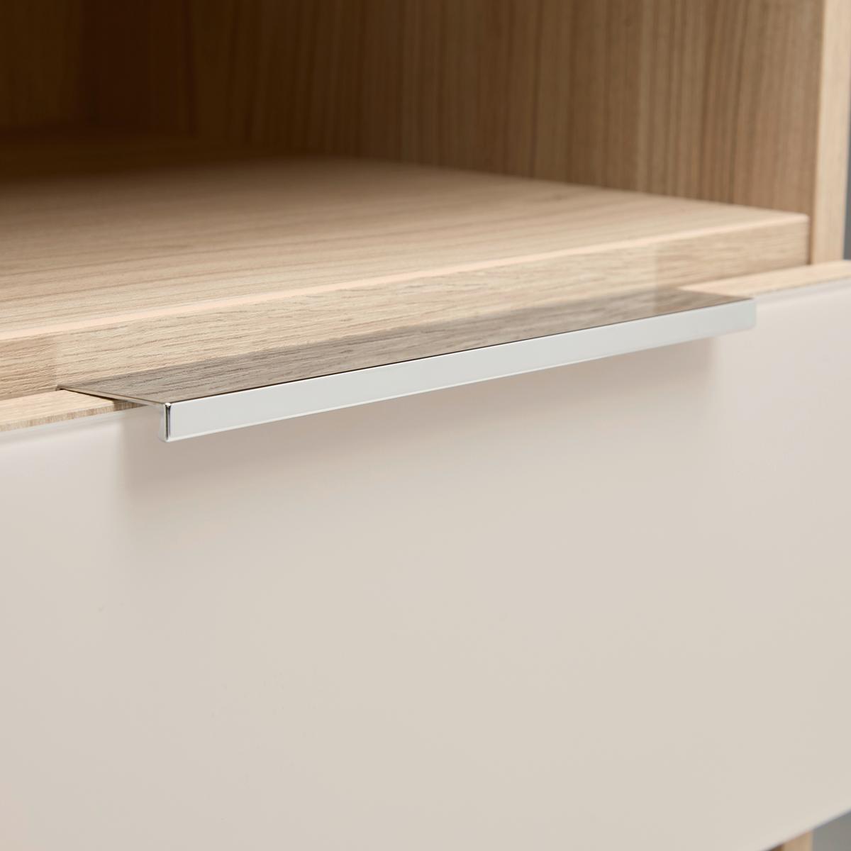 Regal Siena Eichefarben - Chromfarben/Eichefarben, MODERN, Holzwerkstoff/Metall (40/198/38cm) - Mömax