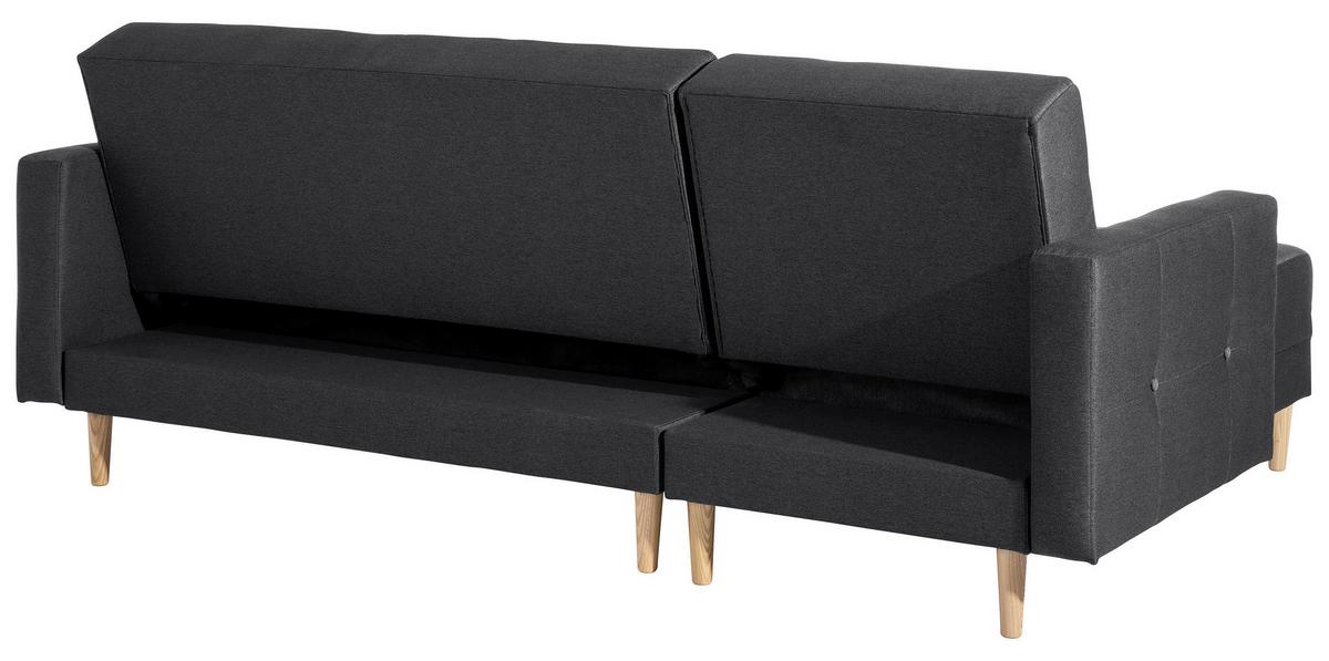 ECKSCHLAFSOFA EASY RELAX - Eschefarben/Graphitfarben, MODERN, Holz/Textil (223/152cm) - Max Winzer