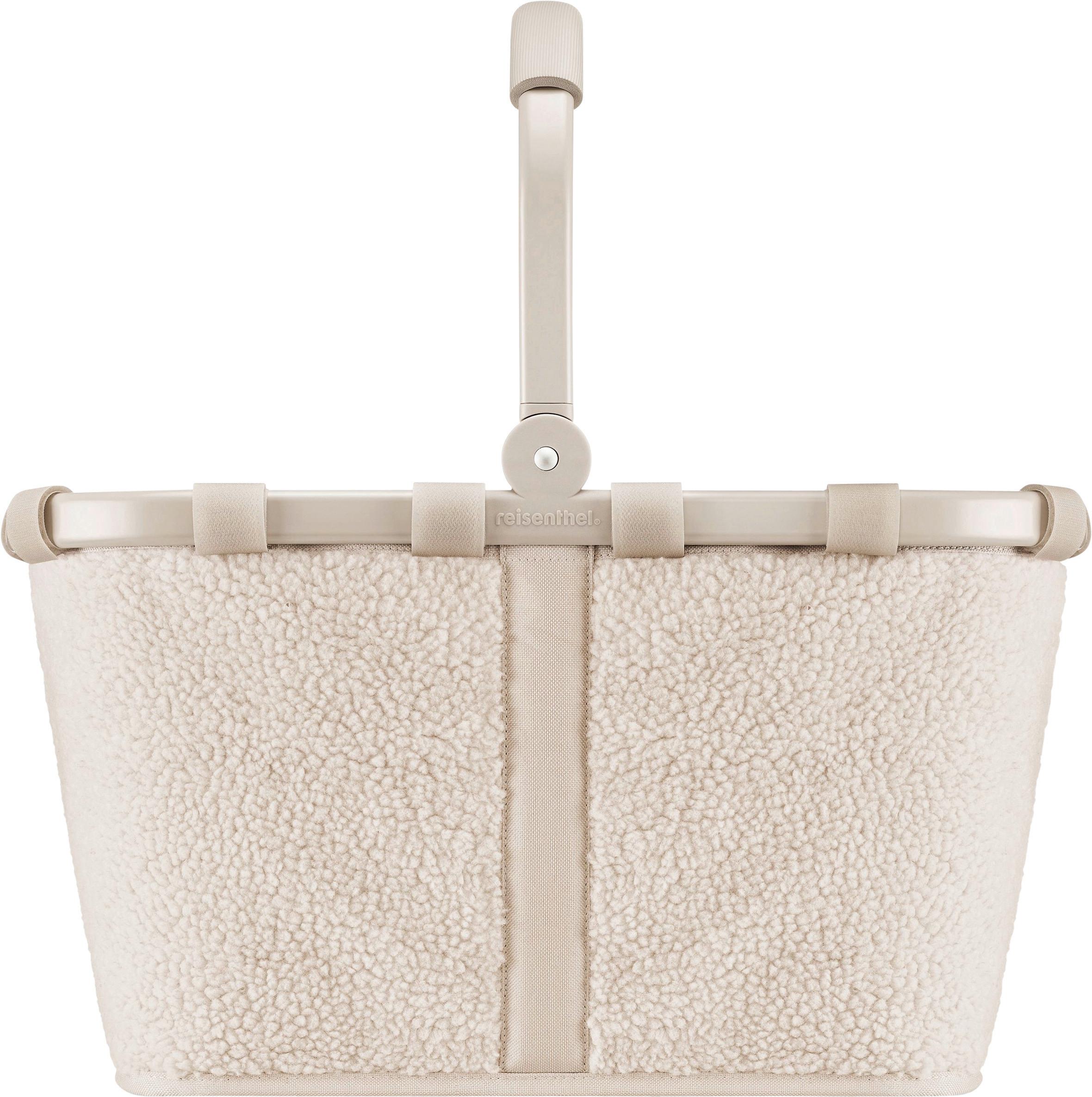 KOSZYK NA ZAKUPY CARRYBAG TEDDY SAND - kremowy, Basics, tkanina (48/29/28cm) - Reisenthel