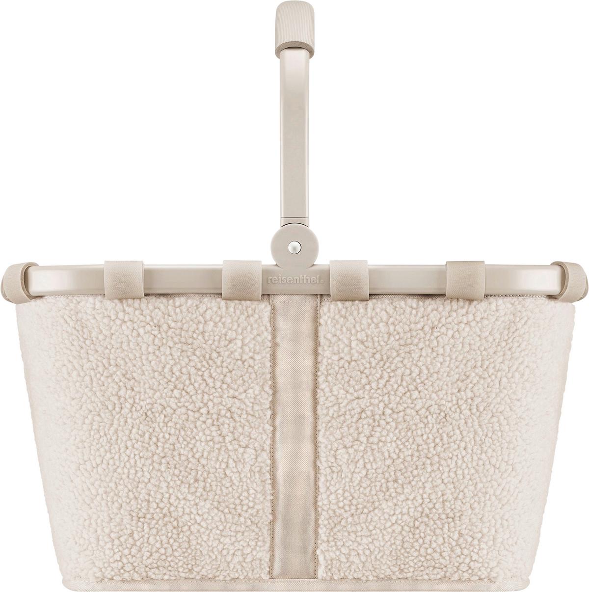 KOSZYK NA ZAKUPY CARRYBAG TEDDY SAND - kremowy, Basics, tkanina (48/29/28cm) - Reisenthel