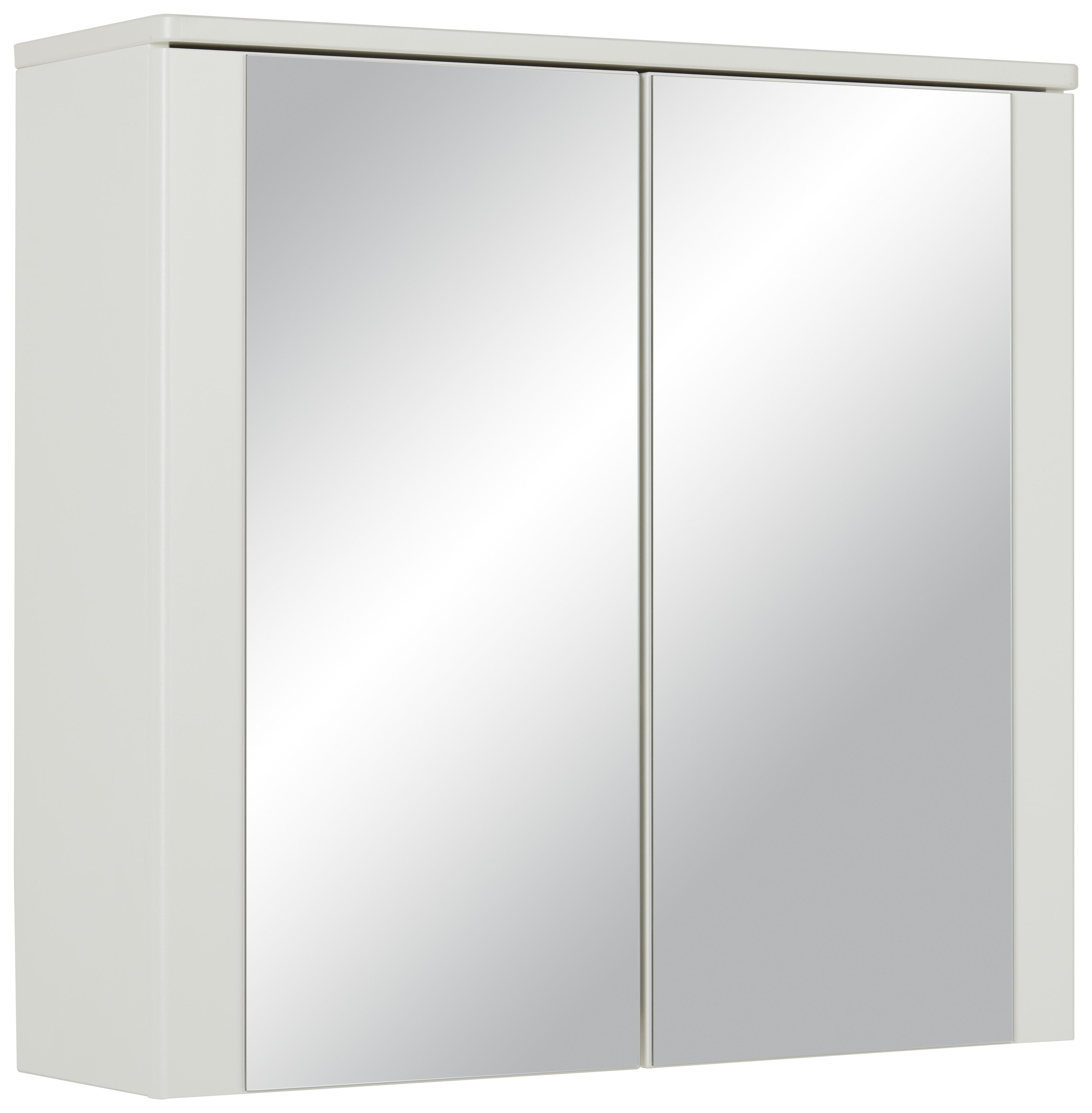 Spiegelschrank in Weiß - Weiß, ROMANTIK / LANDHAUS, Holzwerkstoff (73,7/70,0/22,5cm) - Zandiara