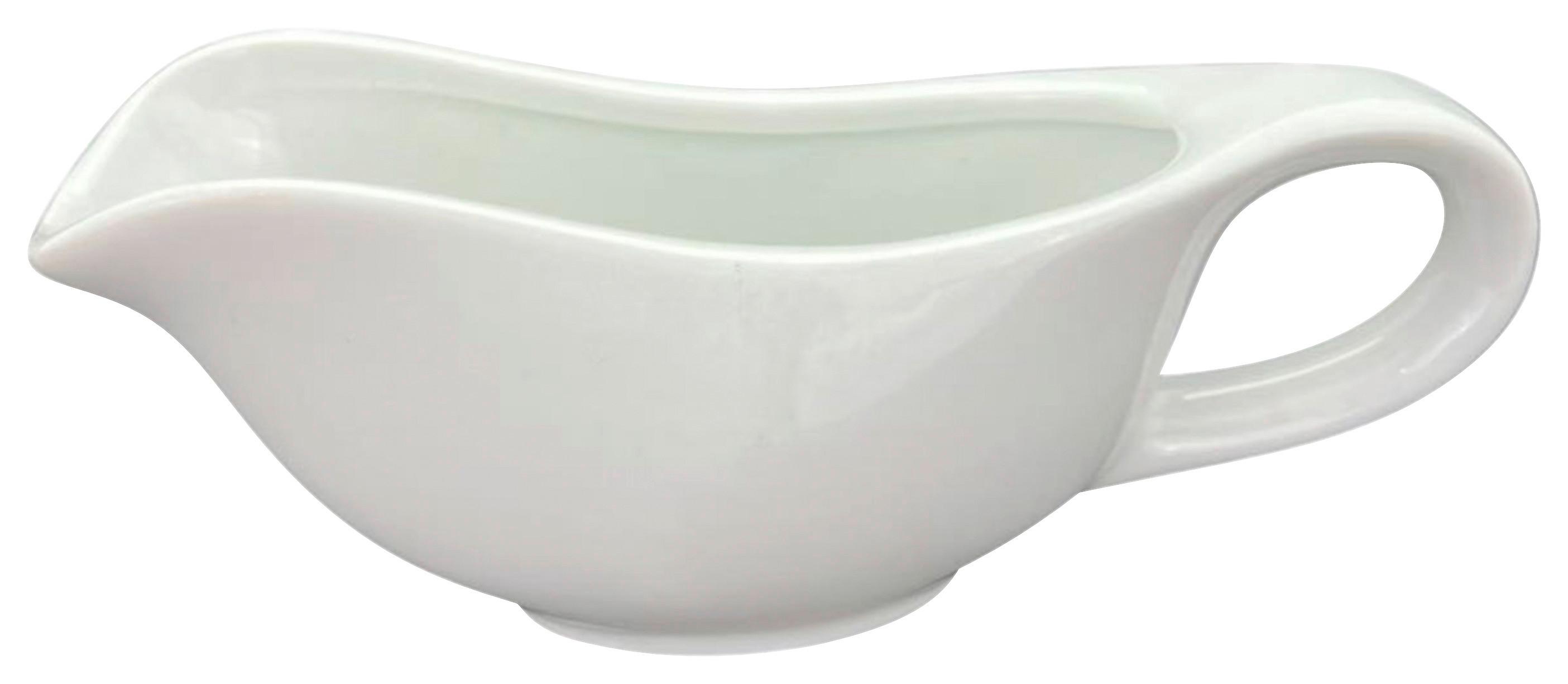 Sauciere Katarina Weiß - Weiß, KONVENTIONELL, Keramik (14,5/4,5/5,2cm) - Based