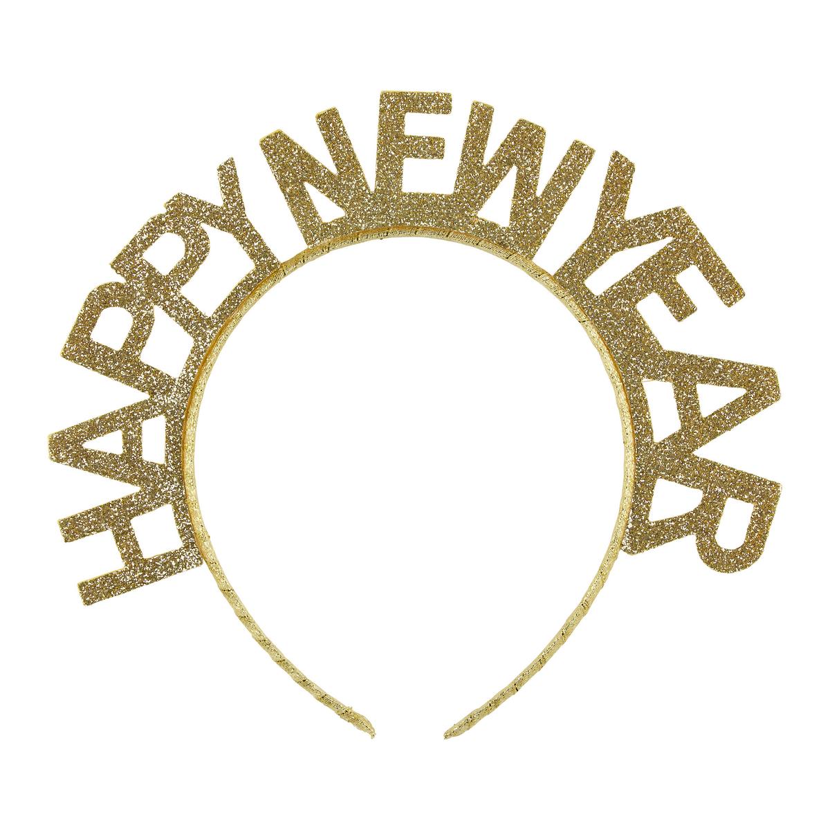 Obroč Za Lase Happy New Year - zlate barve, Konvencionalno, umetna masa (17.5/17.5/1cm) - Mömax