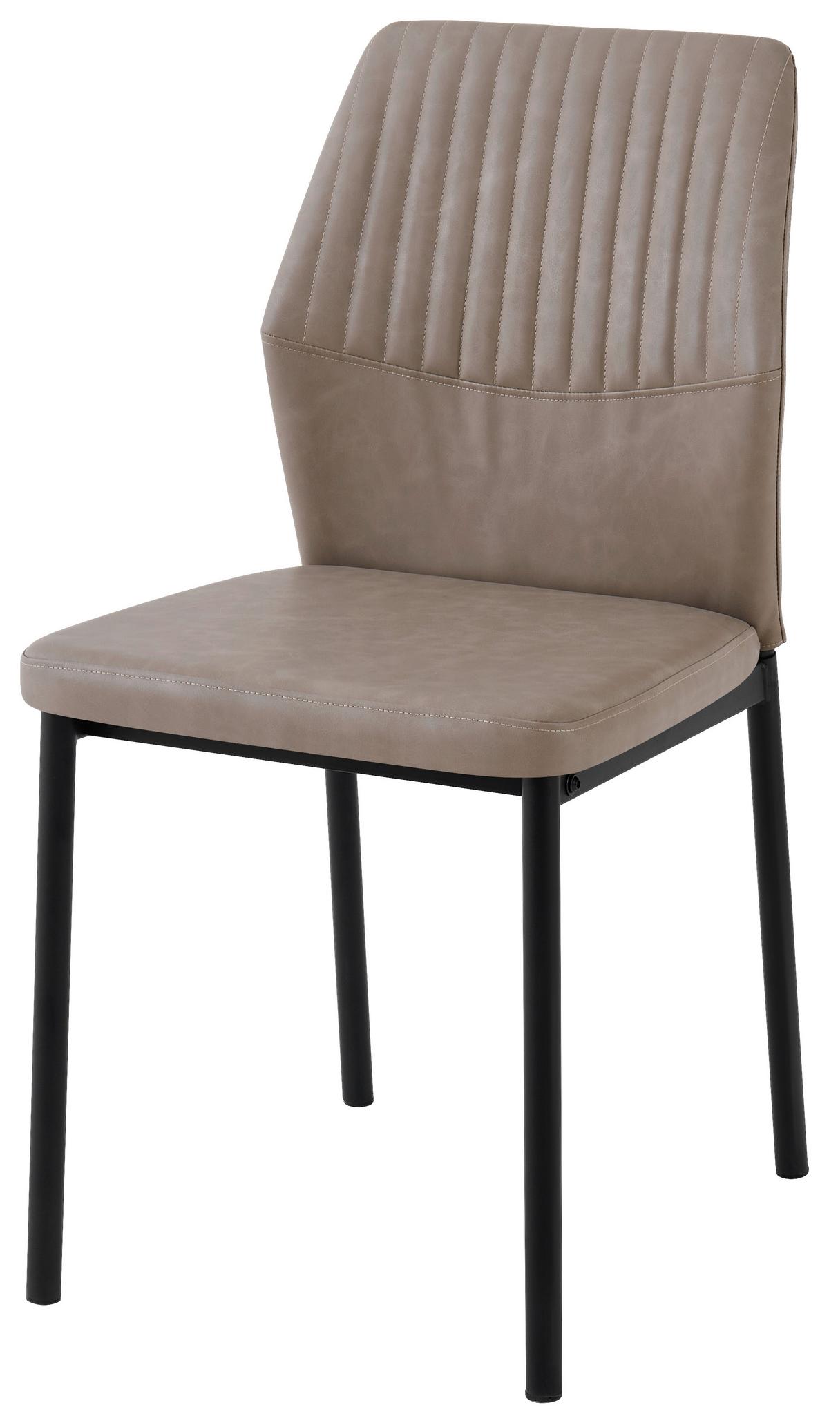 Stolica Hana - cappuccino/crna, Basics, metal/tekstil (44/86/52cm) - Best Price