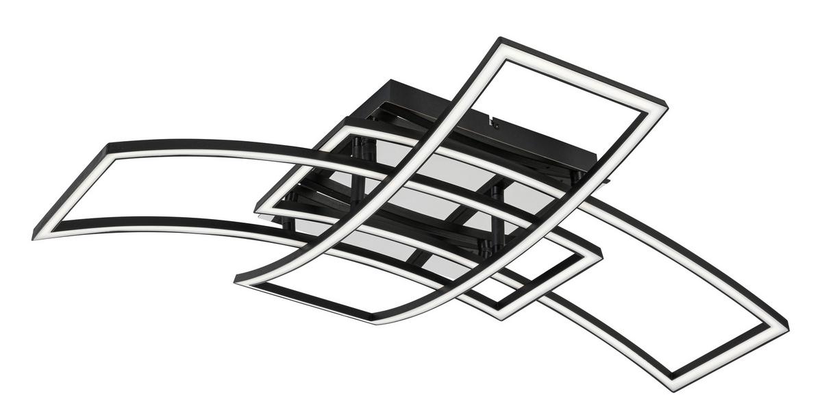 Led-deckenleuchte Enikö Schwarz/chromfarben Max. 42 W - barve kroma/črna, Moderno, kovina/umetna masa (59/81/16cm) - Mömax