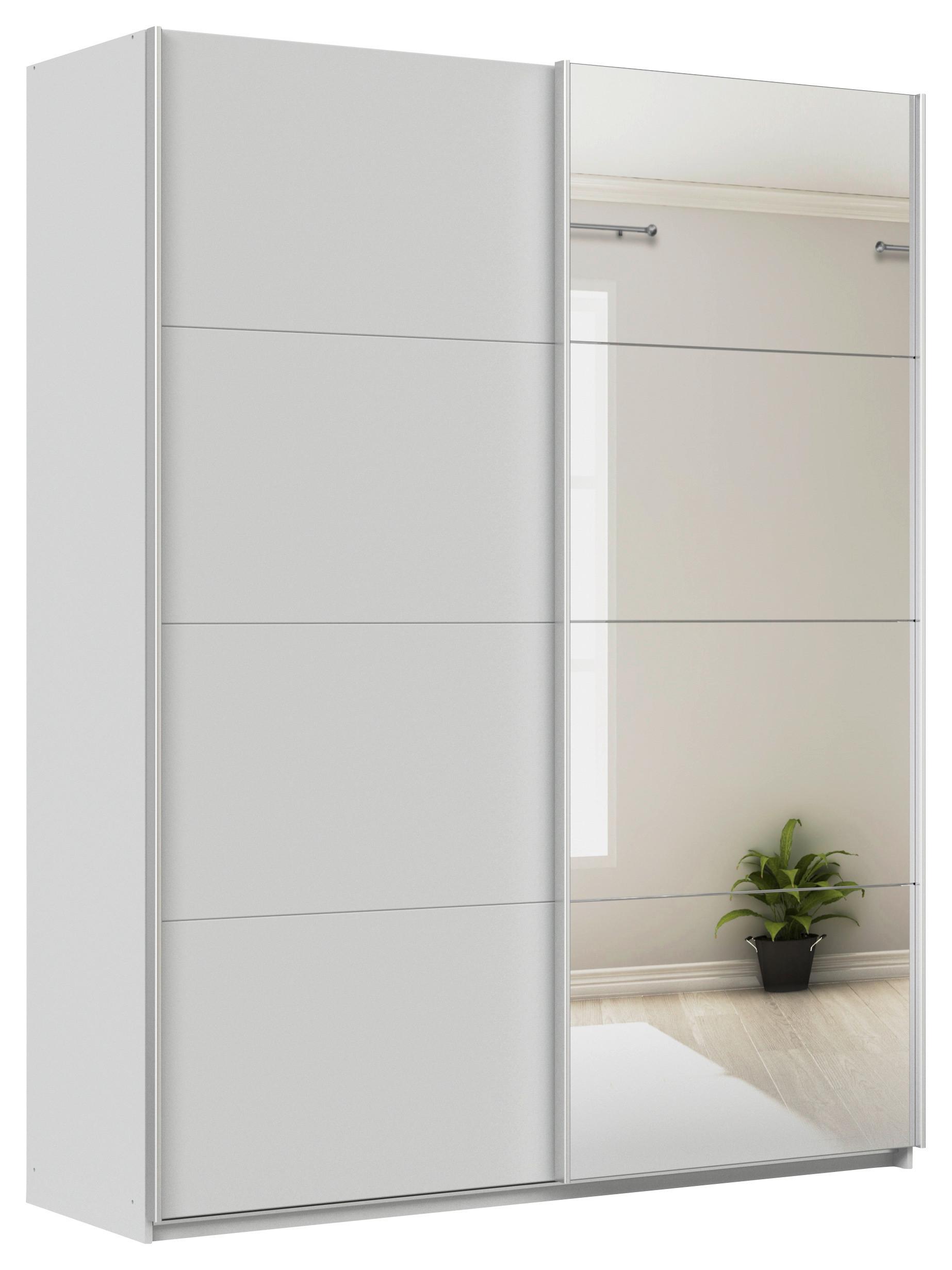 Ormar S Kliznim Vratima Feldkirch - srebrne boje/svijetlo siva, Moderno, drvni materijal/metal (181/229/62cm) - Modern Living