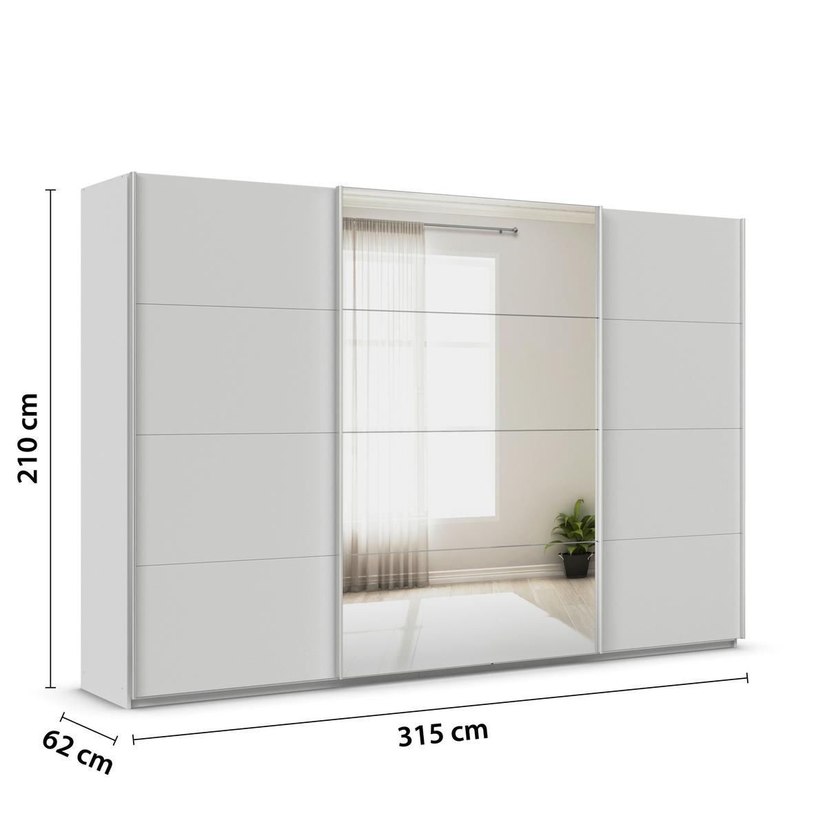 DULAP USI CULISANTE FELDKIRCH - argintiu/gri deschis, Modern, material pe bază de lemn (315/210/62cm)