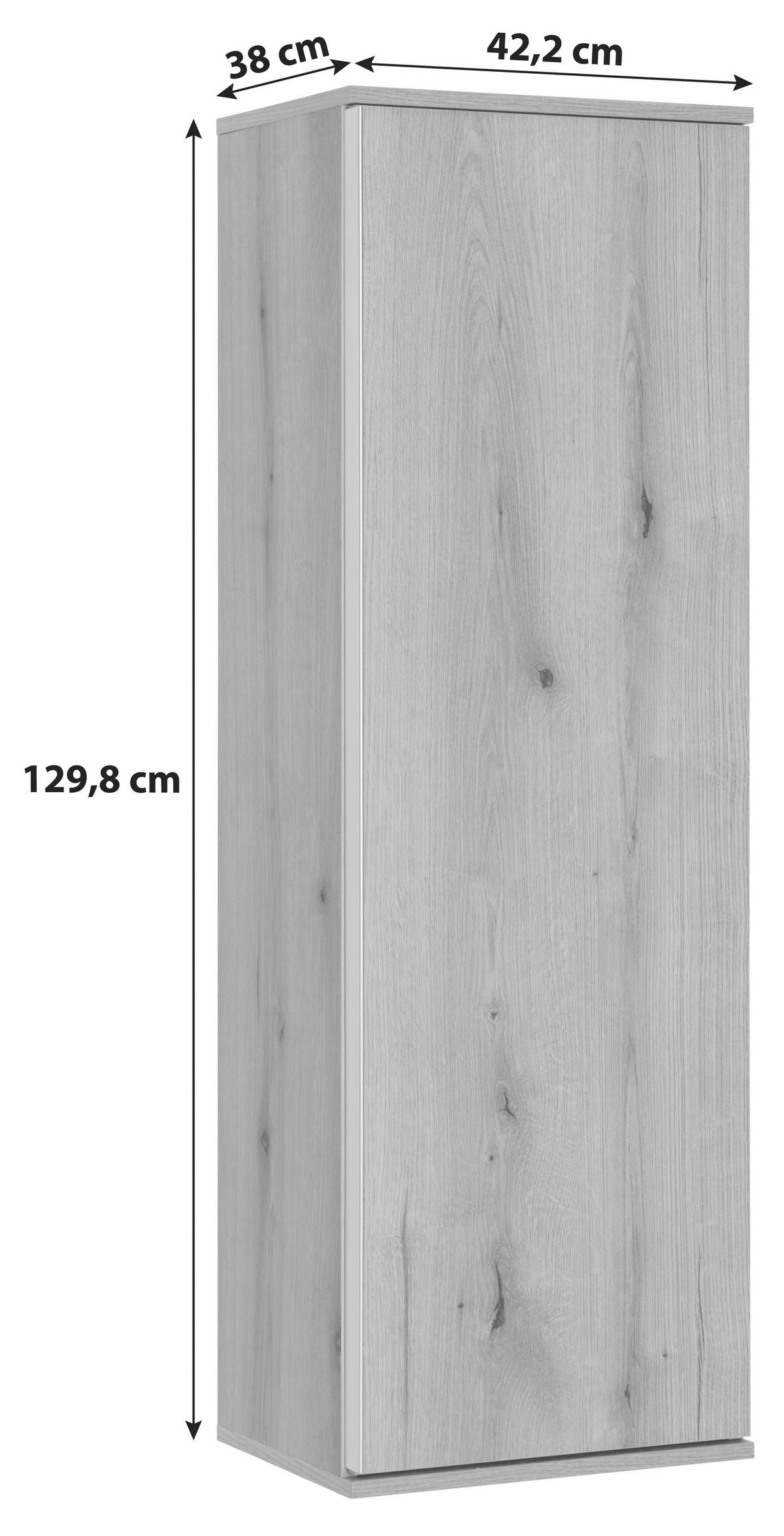 Viseča Omara Power, Barva Hrasta - barve hrasta, Moderno, leseni material (42,2/129,8/32cm) - Mömax