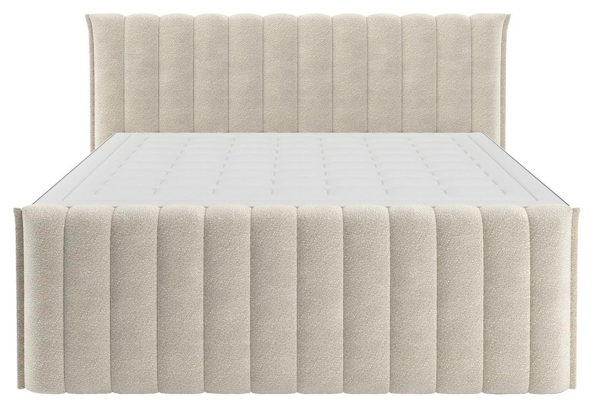 PAT BOXSPRING LINA - bej, Konventionell, plastic/lemn (200/200cm) - Premium Living