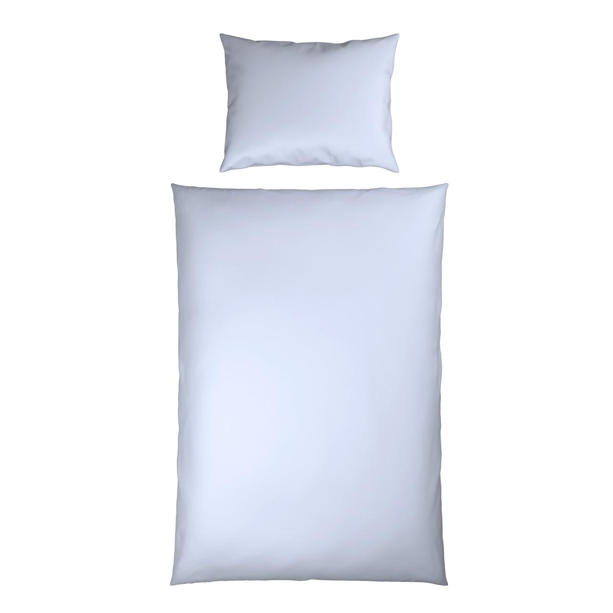 Lenjerie de pat Xenia Uni, 140x200/70x90 cm - alb, Modern, textil (140/200cm) - Premium Living