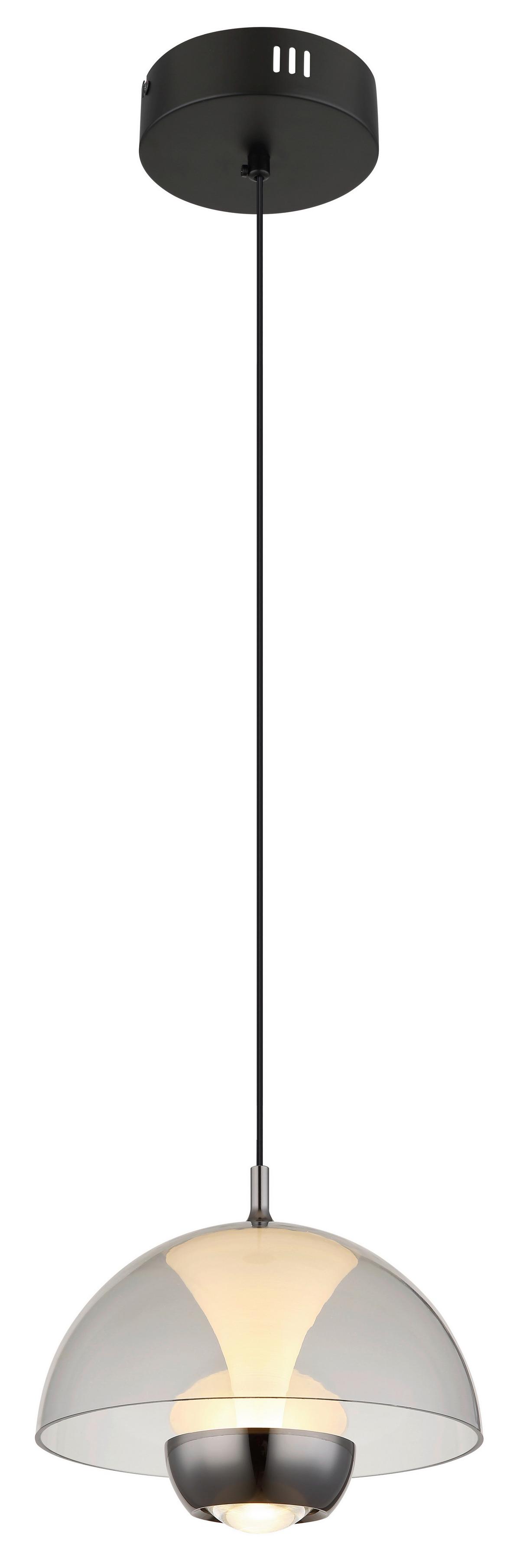 Viseča Led-svetilka 16022 - črna, Design, kovina/umetna masa (23/120cm) - Globo