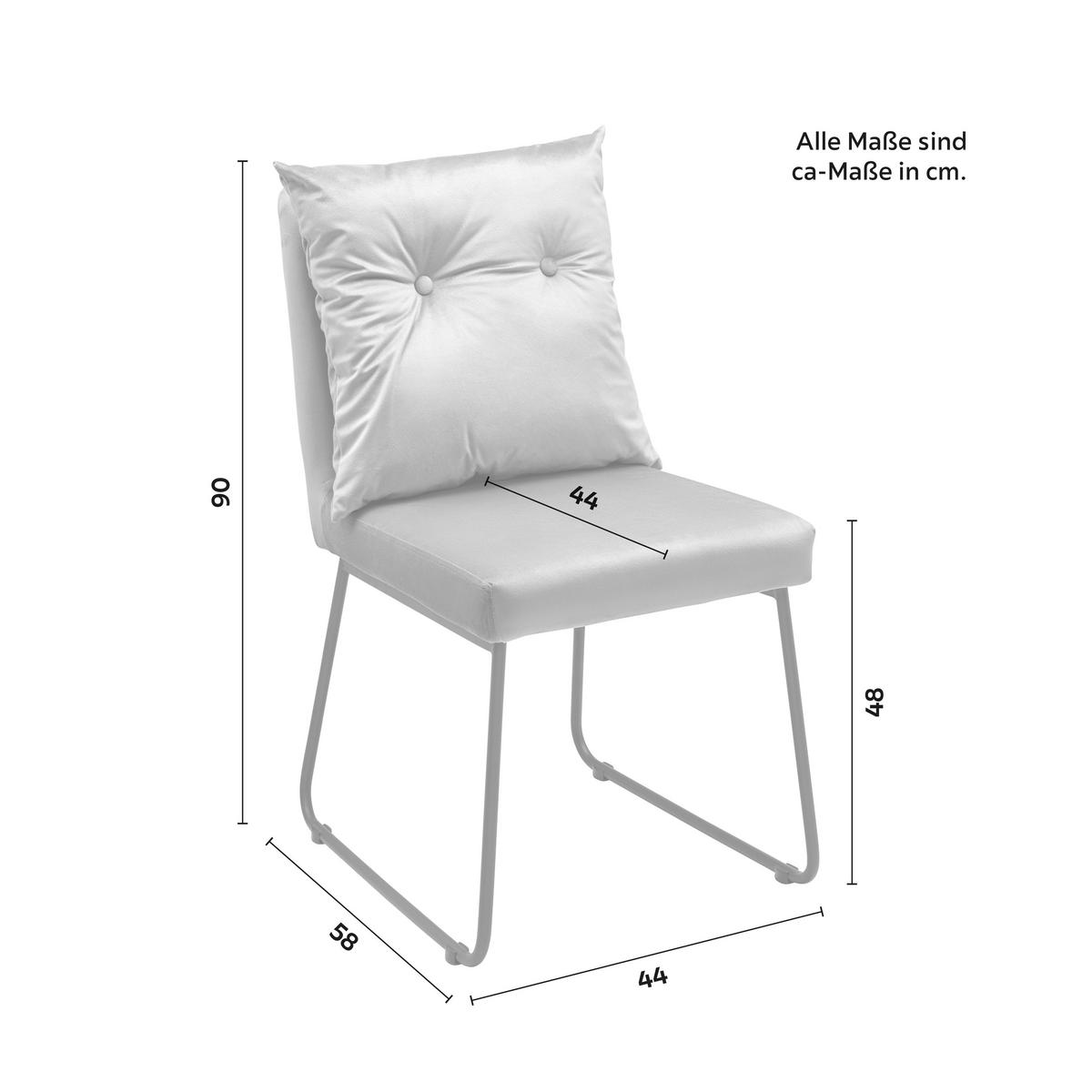 KRZESŁO BONO - czarny/szary, Modern, metal/drewno (44/90/58cm) - Bessagi Home