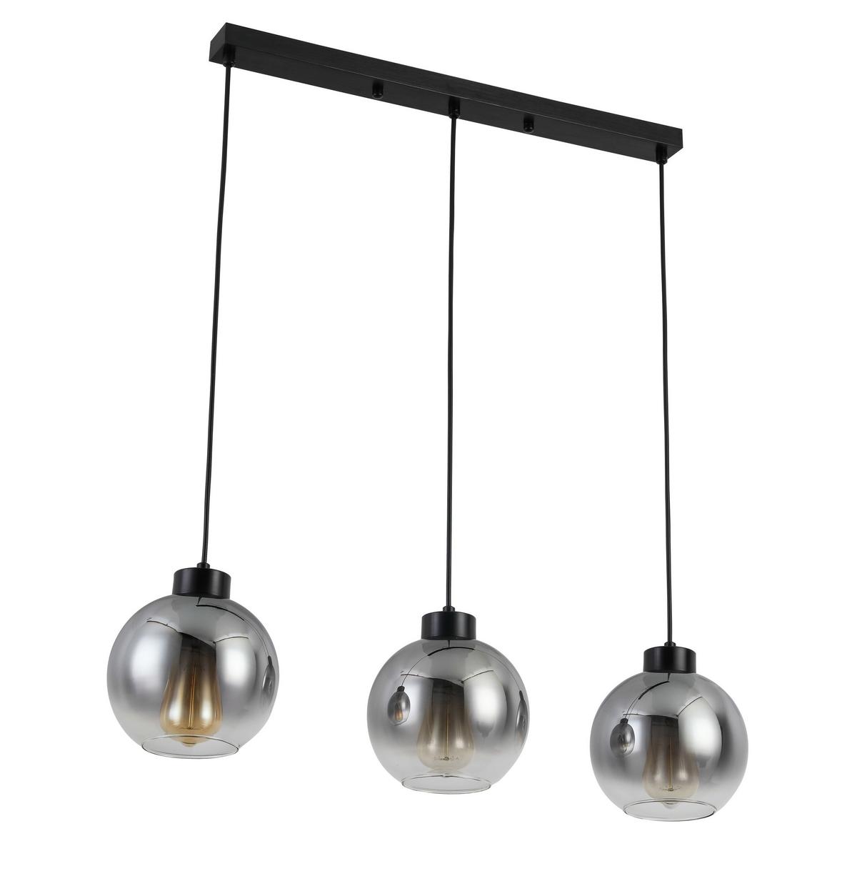LAMPA WISZĄCA SMOKEY - antracytowy/kolor chromowy, Lifestyle, metal/szkło (72/18/120cm) - Dieter Knoll