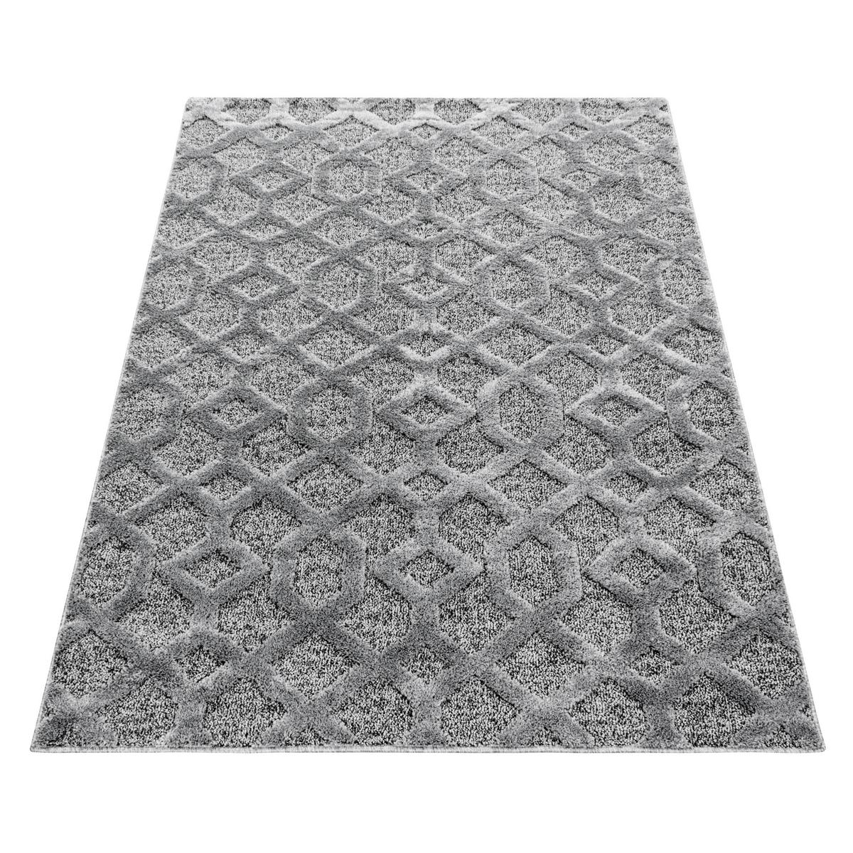 Webteppich Pisa Grau ca. 120x170cm - Grau, KONVENTIONELL, Textil (120/170cm)