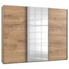 Ormar S Kliznim Vratima Level 36 A - boje hrasta/boje kroma, Moderno, drvni materijal/metal (300/236/65cm) - Modern Living
