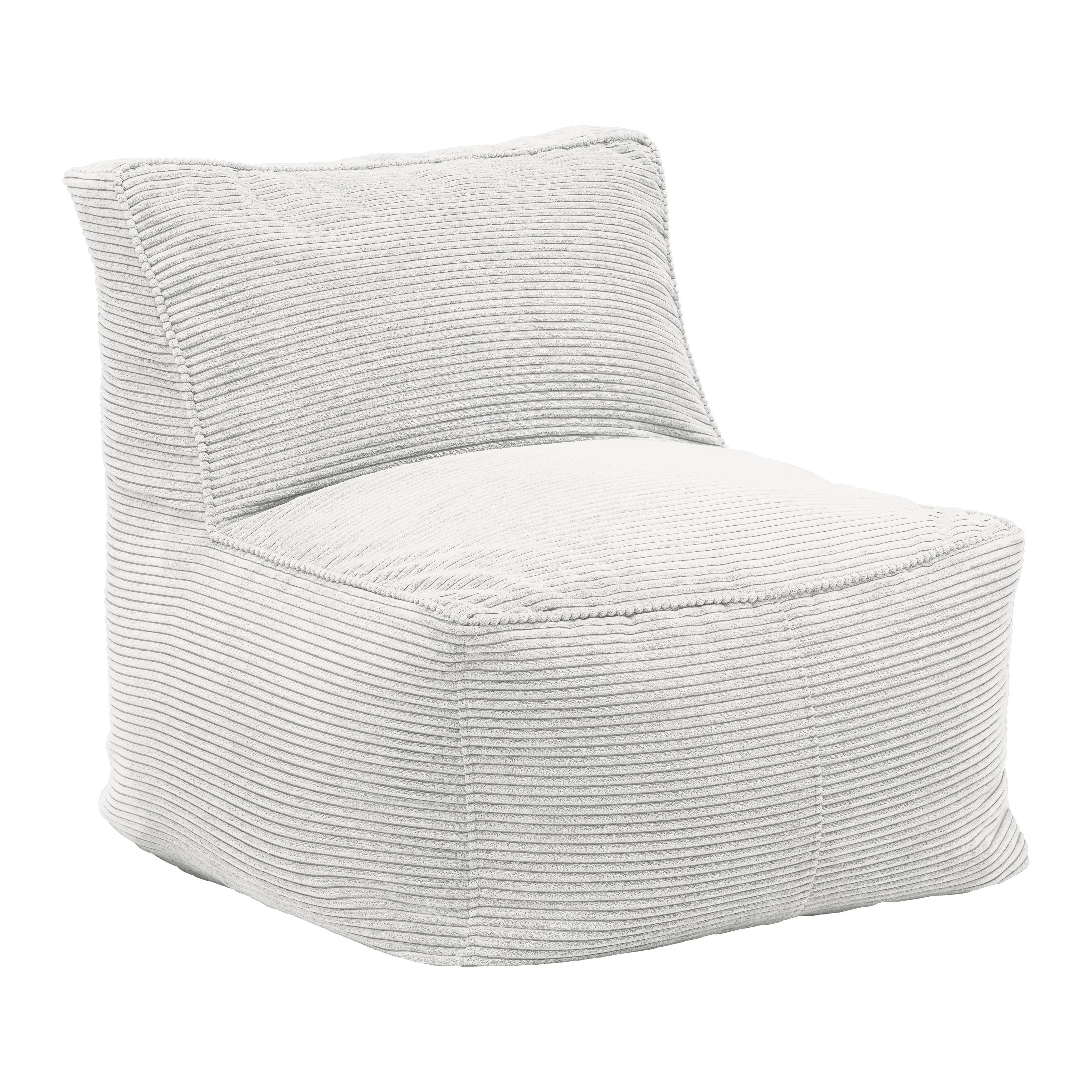 Sitzsack Caroline Weiß - Weiß, MODERN, Textil (75/84/88cm) - Mömax