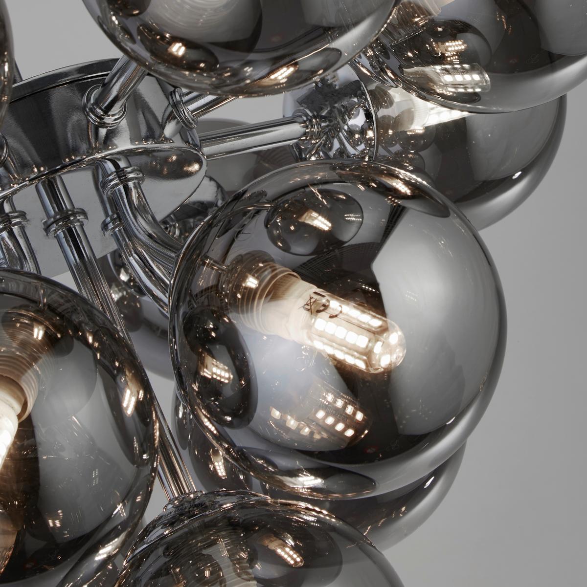 Mennyezeti Lámpa 52131-13sm Berry - krómszínű, Design, üveg/fém (41/35cm)