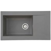 Einbauspüle Denver ca. 86x20x50 cm Grau - Grau, Trend, Glas/Kunststoff (86/20/50cm) - Respekta