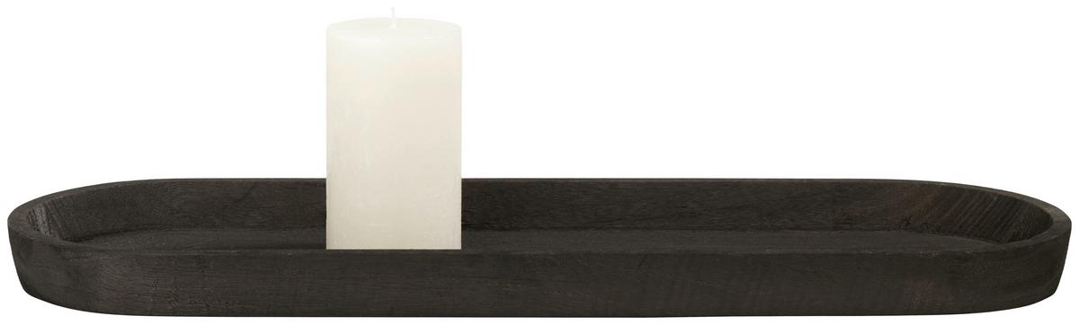 Dekor Tálca Nuit-L - fekete, fa (55/18/3,5cm) - Modern Living