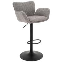 Barski Stol Oslo, Siva - siva/črna, Moderno, kovina/tekstil (59/111/53cm)