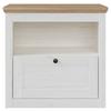 SÄNGBORD KORSIKA -EXKLUSIV- - svart/ekfärgad, Romantik / Lanthus, metall/trämaterial (58/56,1/38cm) - Mömax