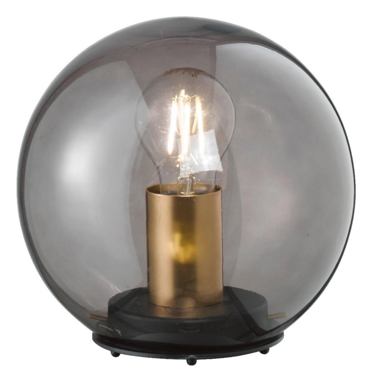 LAMPA STOŁOWA 50280 DINI - kolor mosiężny/przejrzysty, Design, metal/szkło (20cm) - Fischer & Honsel