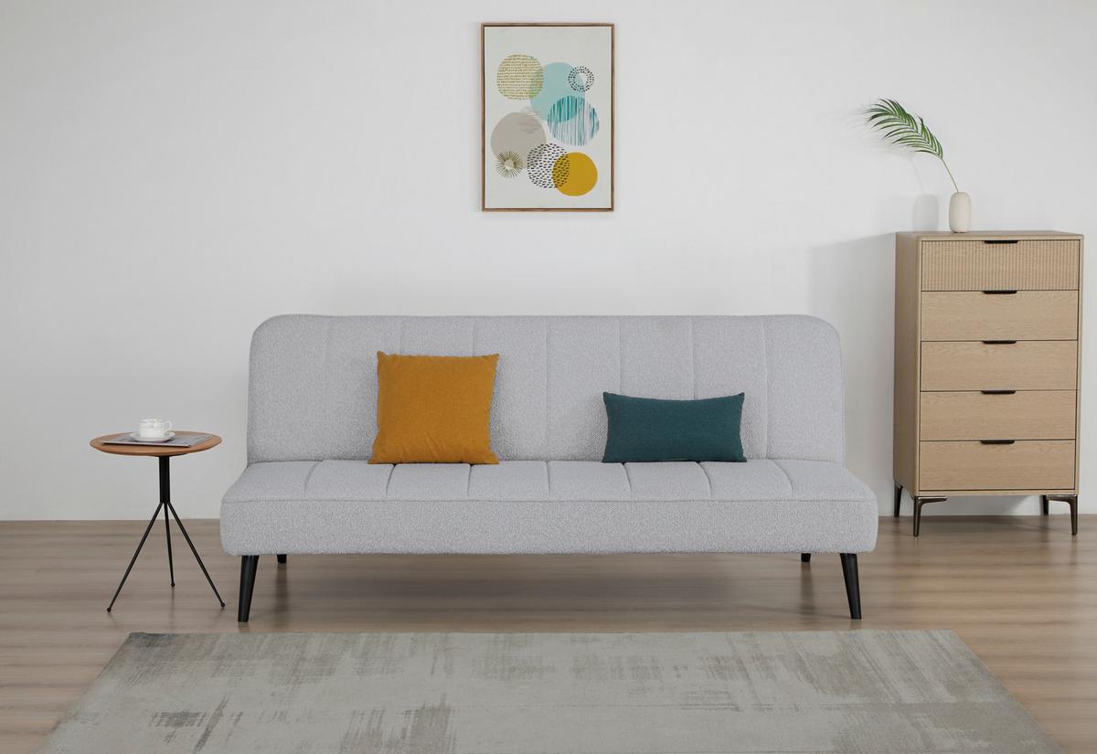 Zofa Lino, Posteljna Funkcija, Siva - siva/črna, Design, tekstil/les (192/82/90cm) - Livetastic