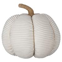 Dekokürbis Pumpkin Weiß/Beige - Beige/Weiß, Textil (21/15cm) - Mömax