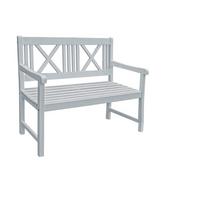 Gartenbank Malmö ca. 120x88x56 cm Holz Weiß - Basics, Holz (120/88/56cm) - Gardenson