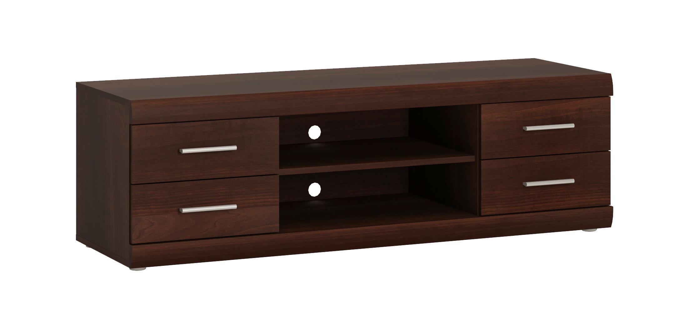 Tv-elem Imperial-D - króm/dió, Konventionell, műanyag/faalapú anyag (140/44/45cm)