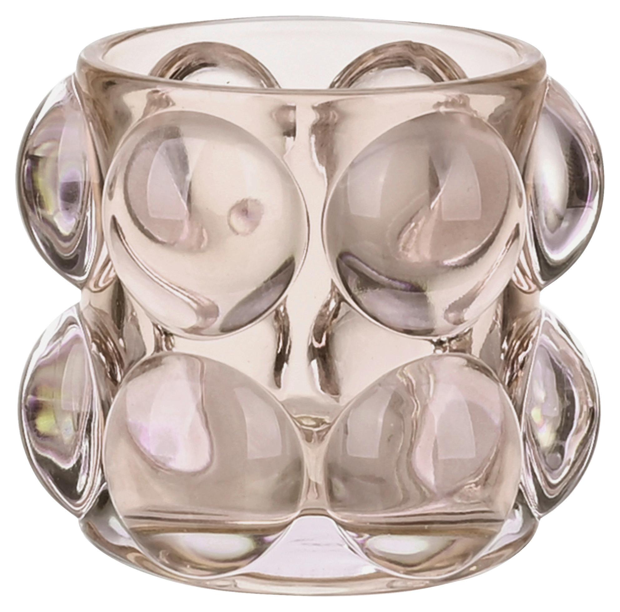 Kerzenhalter Linus Beige Ø ca. 8cm - Beige, Glas (8/7cm) - Mömax