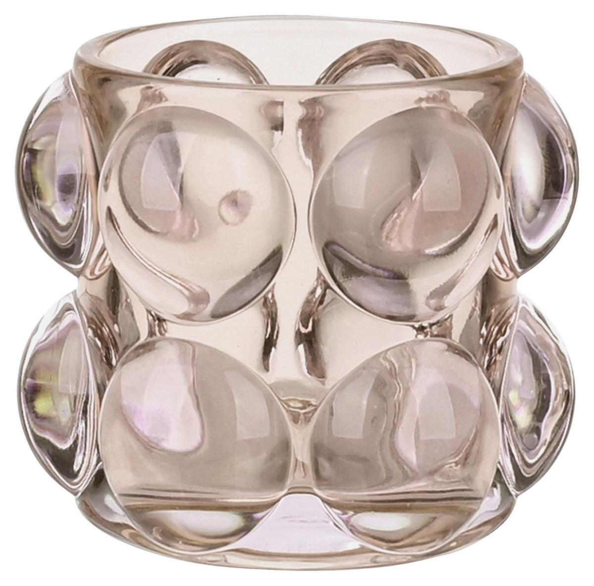 Kerzenhalter Linus Beige Ø ca. 8cm - Beige, Glas (8/7cm) - Mömax