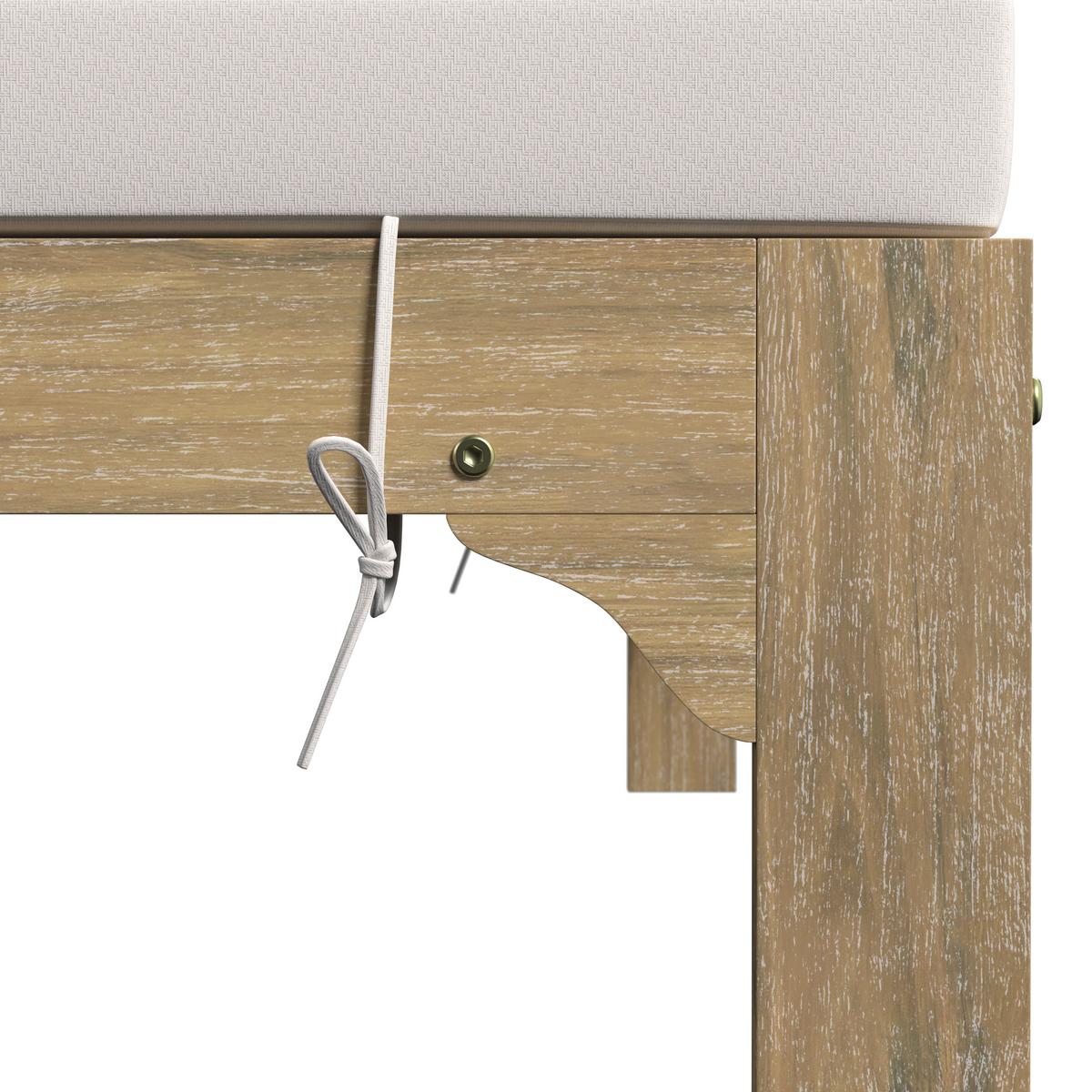 Șezlong Elja - gri/culoare lemn acacia, Modern, lemn/textil (195/50/150cm) - Bessagi Garden