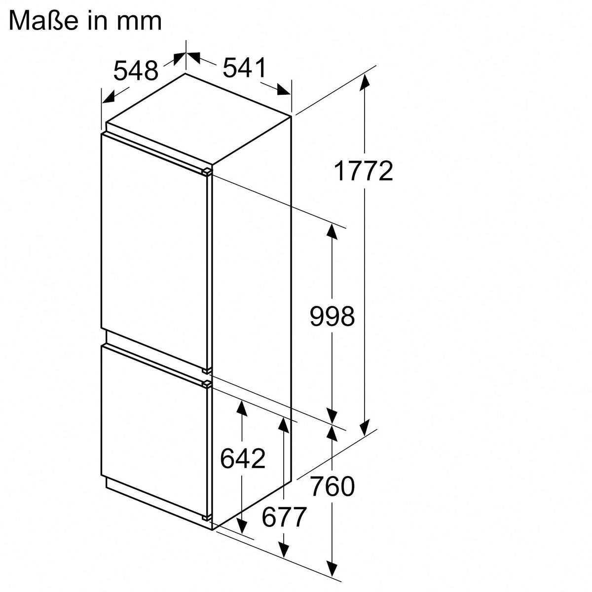 Kühl-Gefrier-Kombination KI86NNSE0, Schlepptürtechnik - Weiß, MODERN, Metall (54,1/177,2/54,8cm) - Siemens