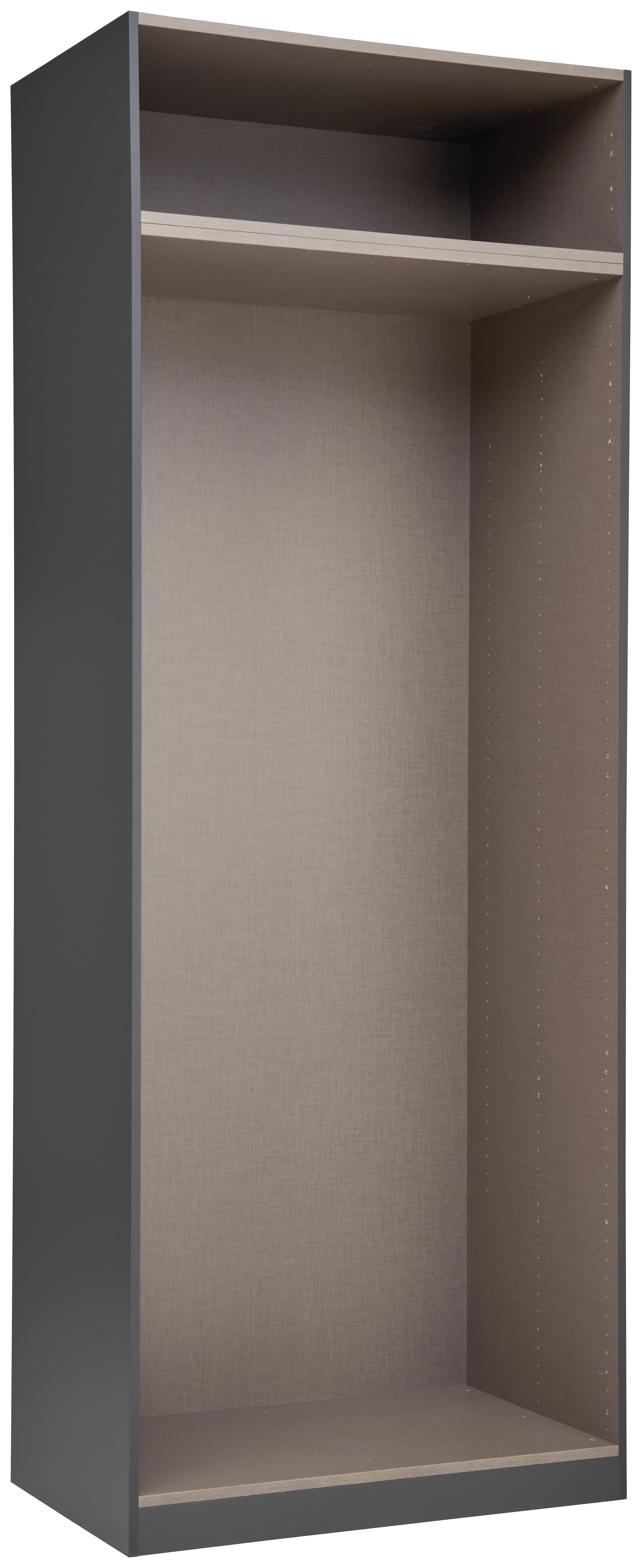 Kleiderschrankkorpus "UNIT" in Anthrazit - Anthrazit, MODERN, Holzwerkstoff (91,1/242,2/56,5cm) - Based