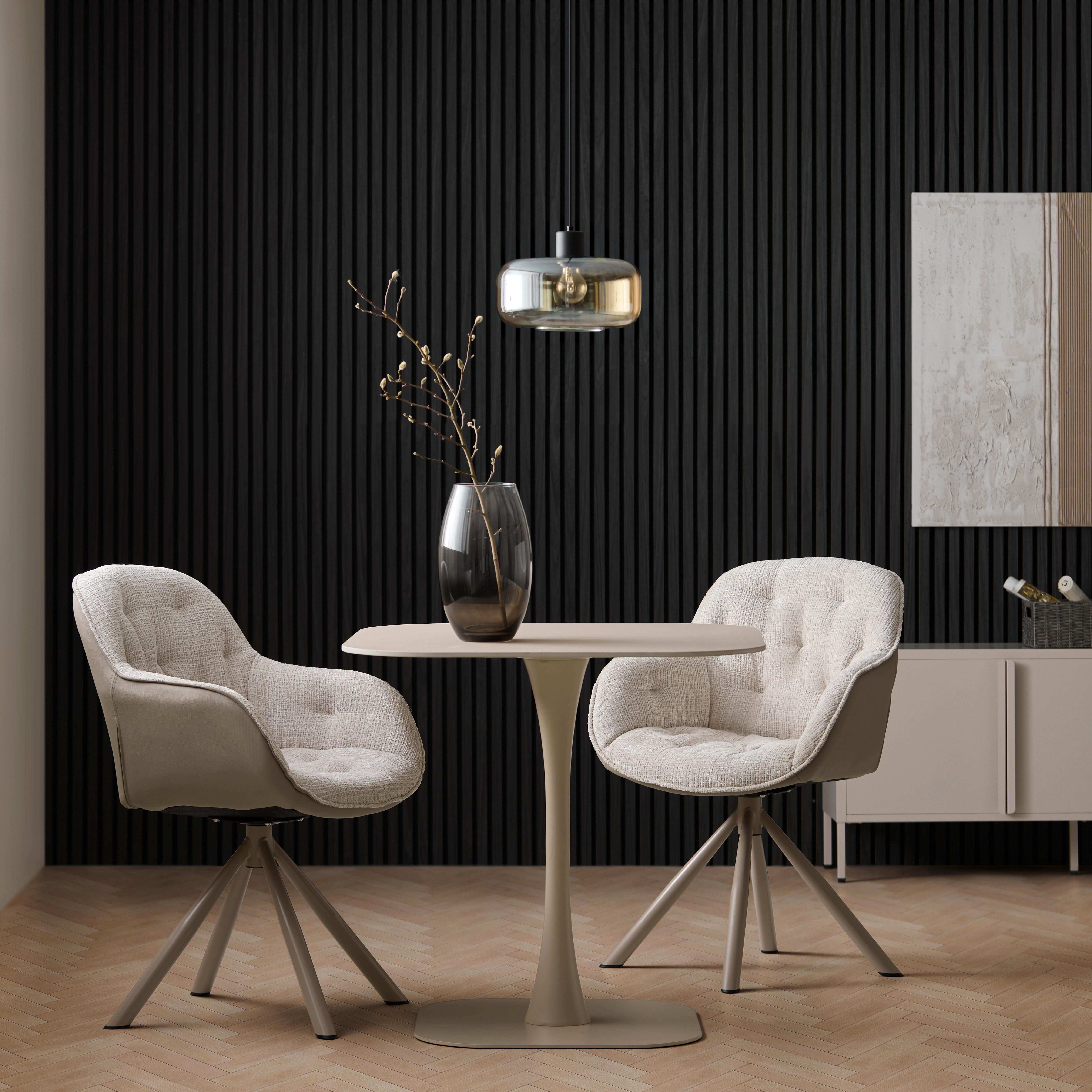 CAFÉBORD TONY - beige, Modern, metall/keramik (80/76/80cm) - Mömax
