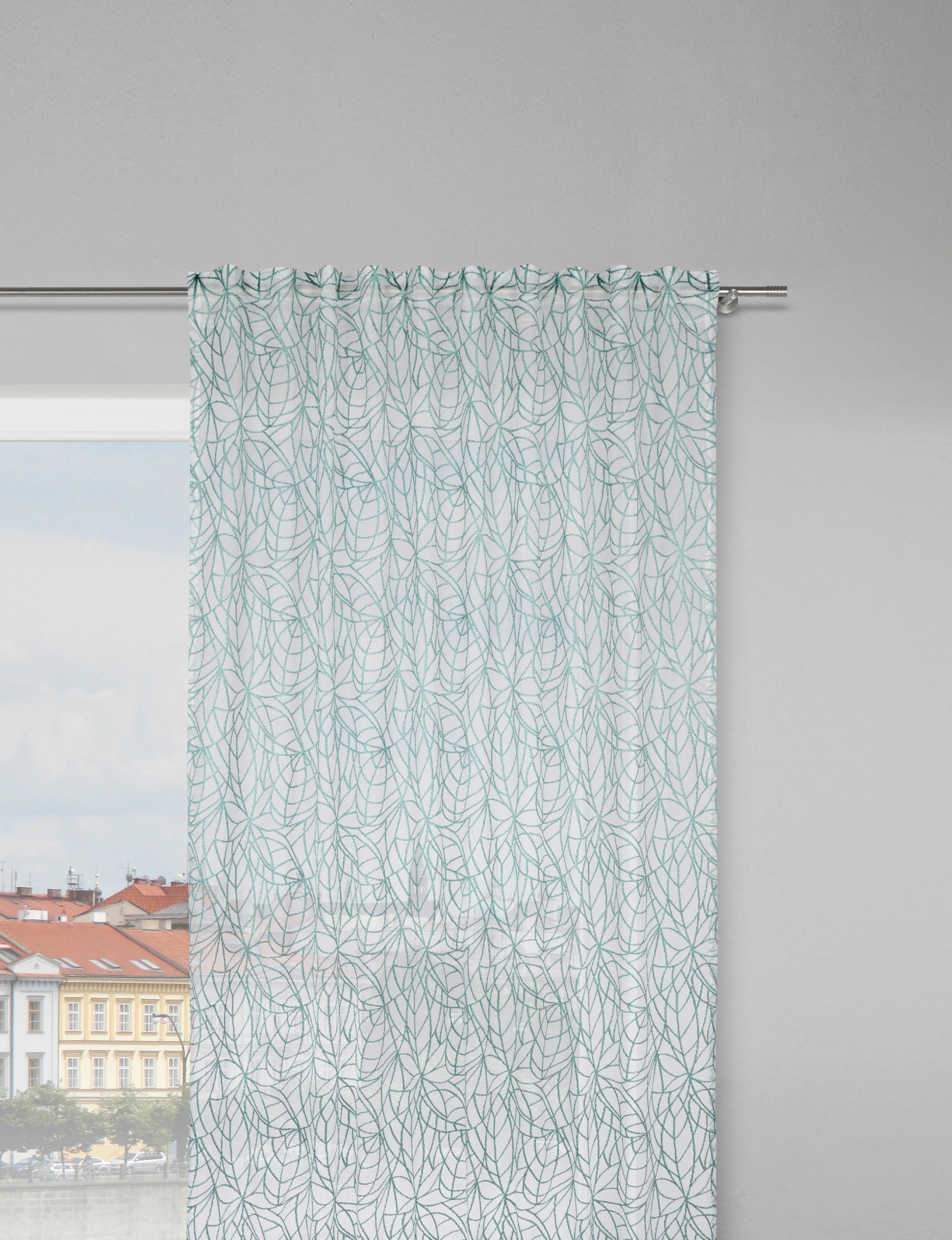 ZASŁONA GOTOWA CARLA - jadeitowa zieleń, Konventionell, tkanina (140/245cm) - Modern Living