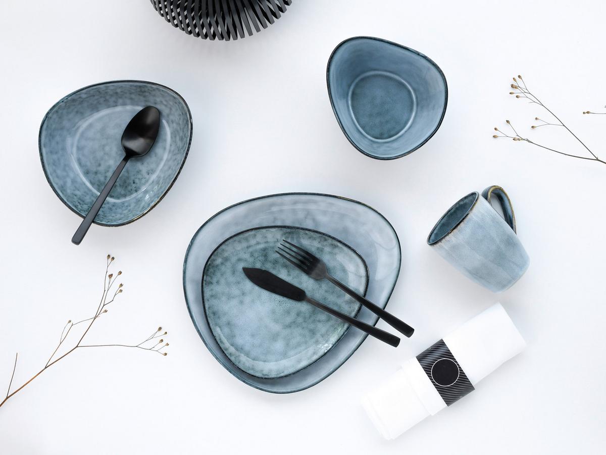Kombiservice Cloudy in Grau, 10-teilig - Grau, Trend, Keramik (34/29,5/36cm) - Creatable