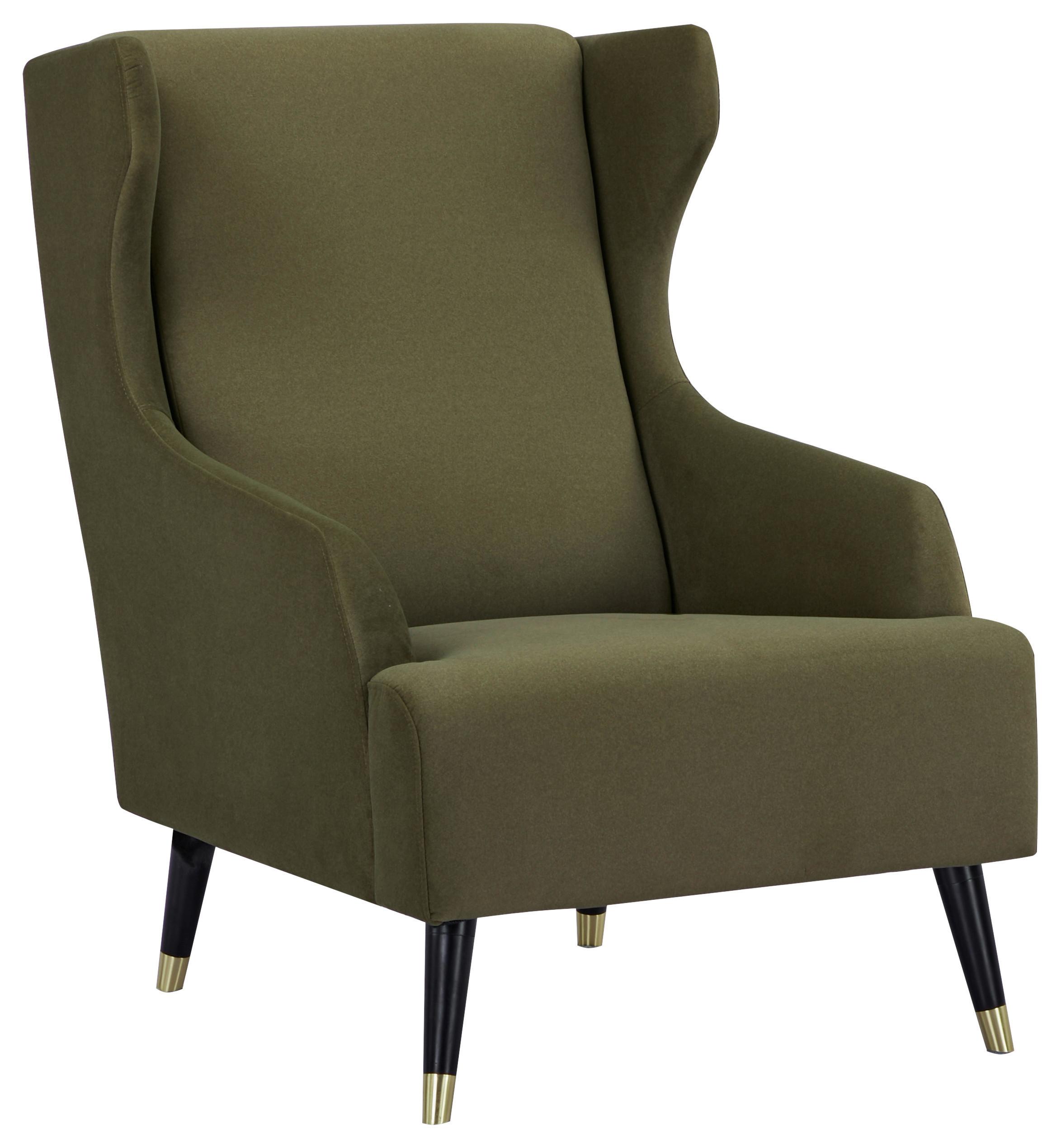 Fotelja Tiffany - zelena/crna, Moderno, drvo/tekstil (71/102/95cm) - Mömax